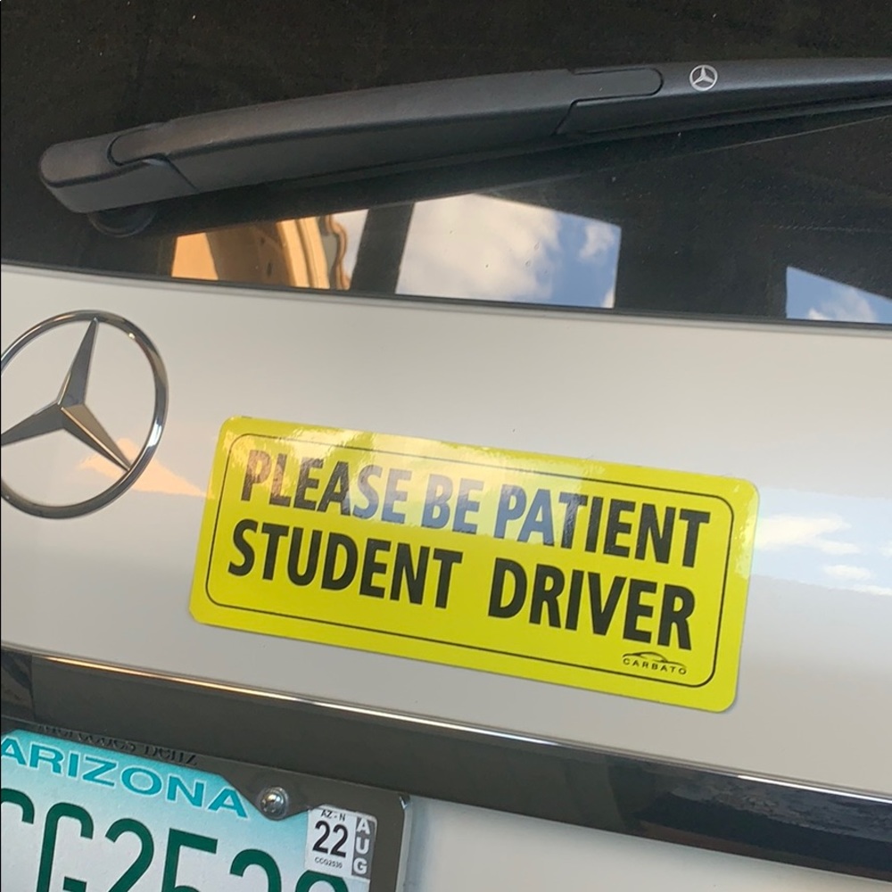 Student driver car magnet